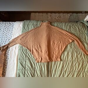 Xs French connection camel colored relaxed fit turtleneck sweater